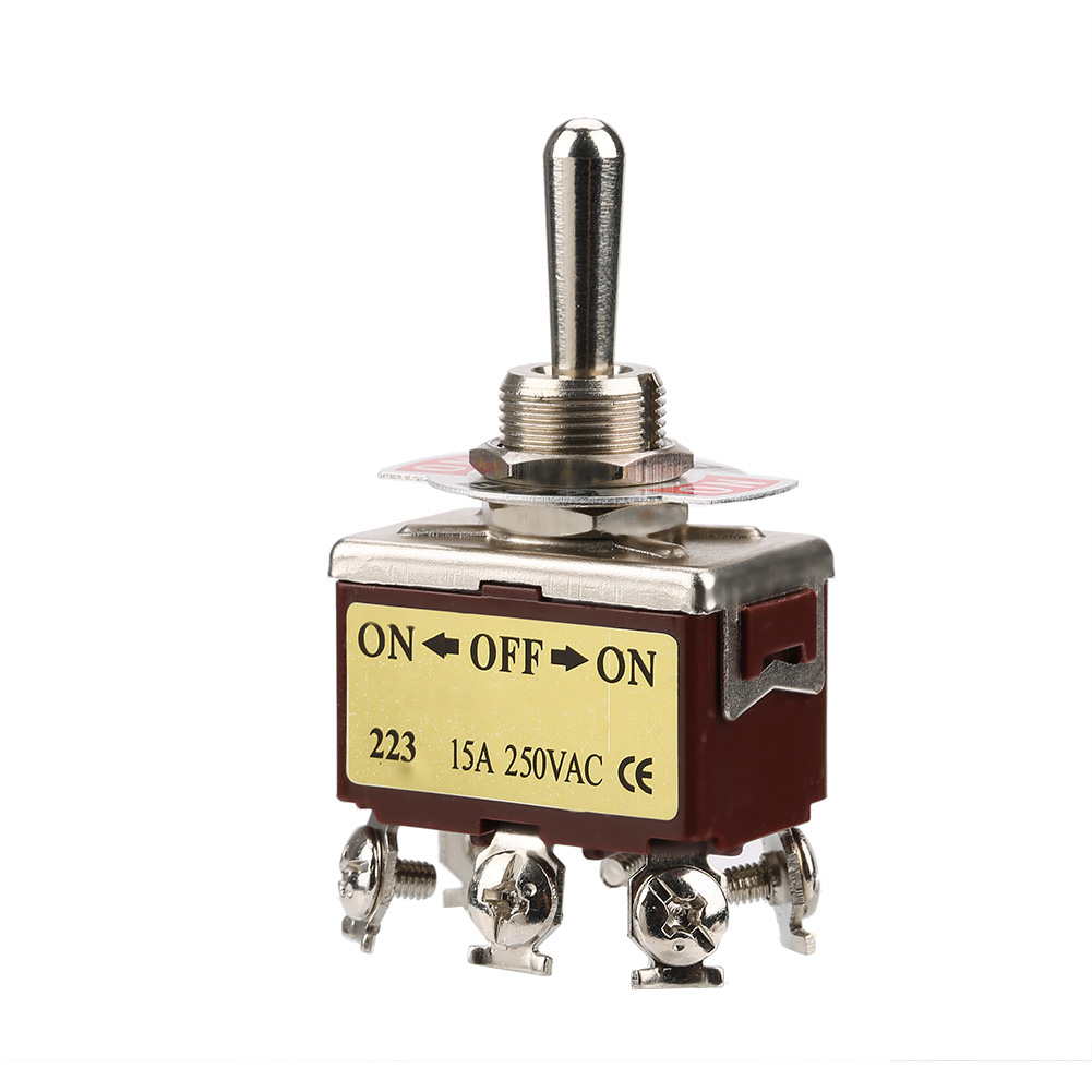 3-positionen-wippschalter Ein-aus-ein, 15 A, 250 V Ac, 6 Pins, 12 Mm