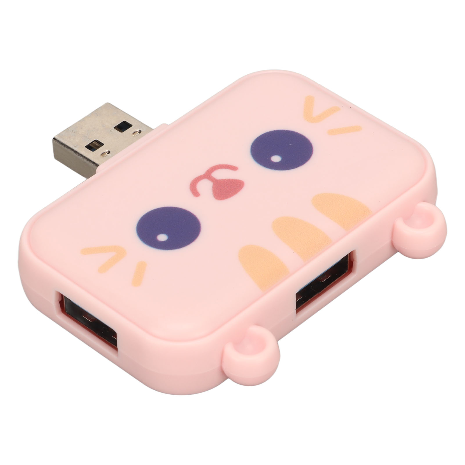 Pinkfarbener 3-in-1-usb-hub Für Laptops Mit Usb 3.0-, Usb 2.0-anschlüssen Und Maus-/tastaturanschluss