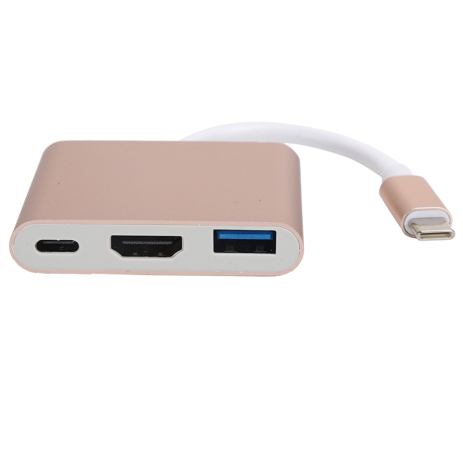 3-in-1 Usb-c Hub-adapter Mit 4k-hdmi- Und Usb-3.0-anschlüssen, Roségold