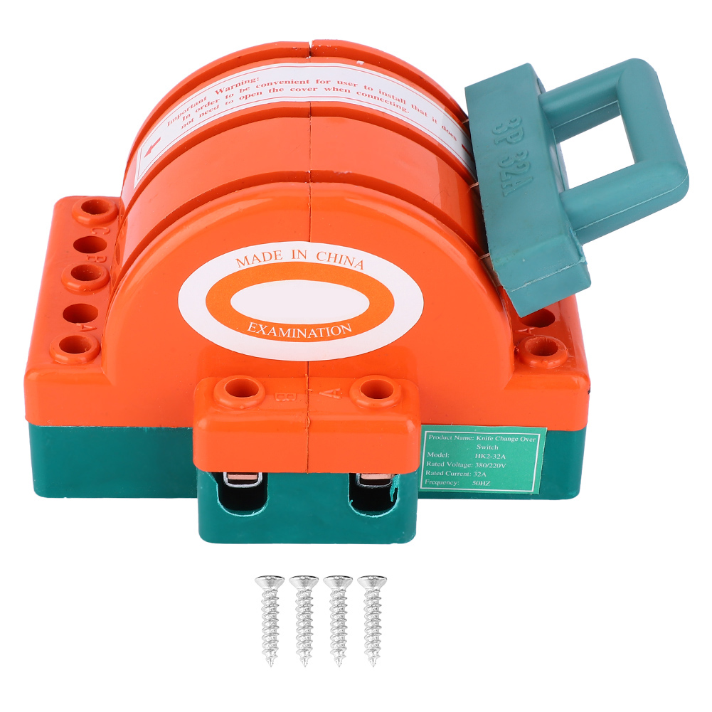 32a Orange Und Roter Zweipoliger Schalter Für Elektrische Installationen
