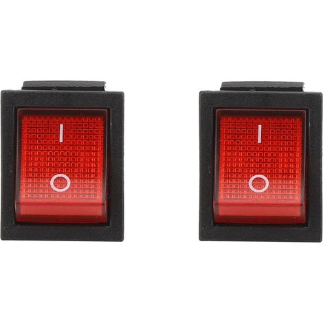 X 16a 250v 4-polige Kippschalter Mit Roter Kontrollleuchte, Industrielles Steuerungszubehör 31x25mm