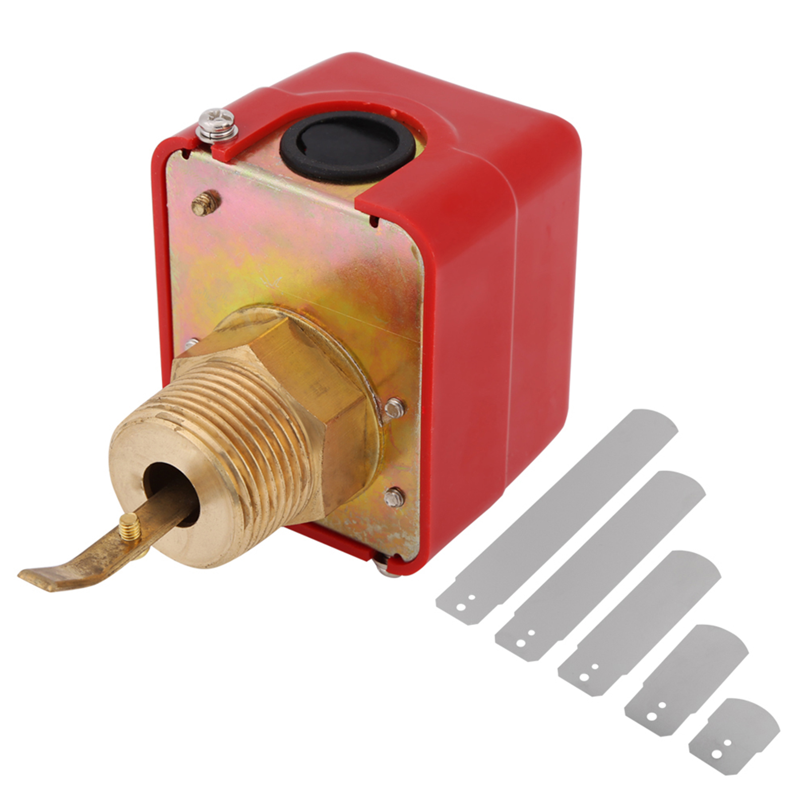 Durchflussschalter Aus Messing, 10 Bar, 250 V, Npt-gewindeanschluss, Paddelsteuerung, Rot