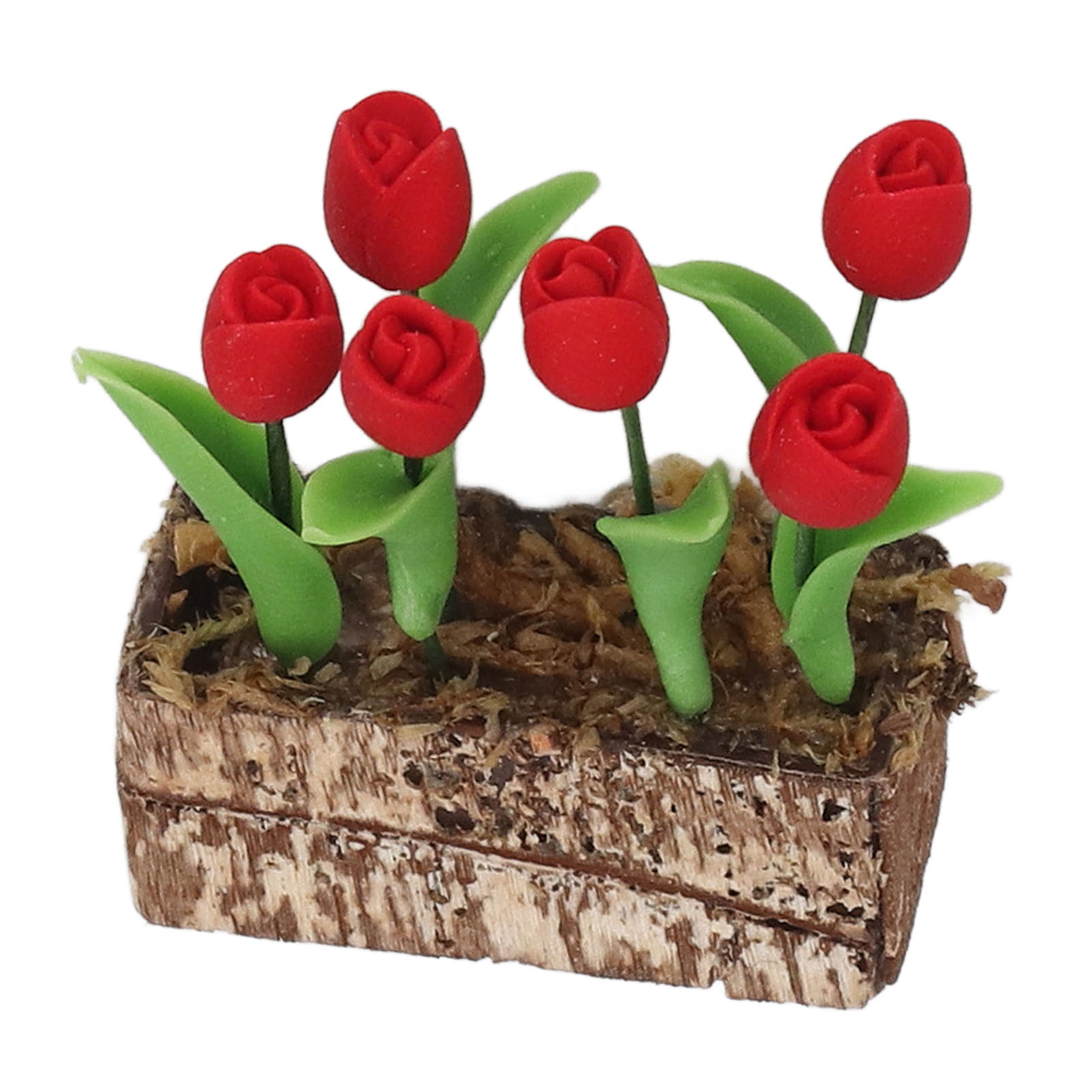 Miniatur-kunsttulpen In Rot Für Puppenhäuser Im Maßstab 1:12, Modellgarten-accessoire