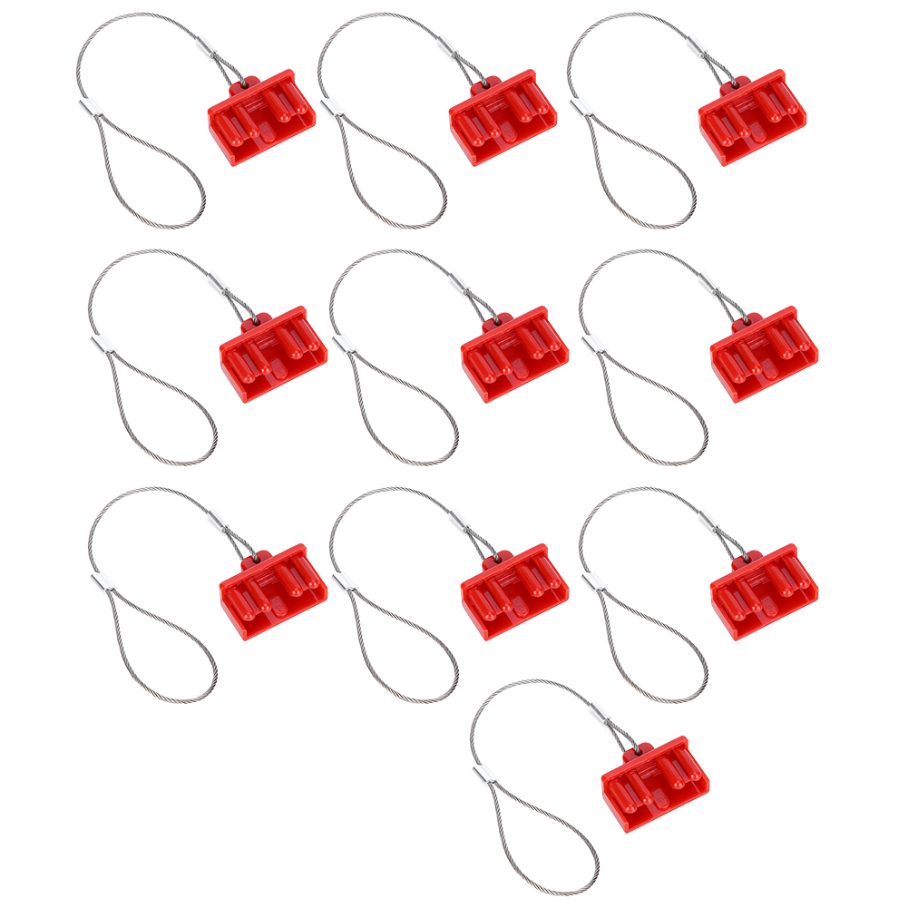 10 Stück Schutzkappen Für Gabelstapleranschlüsse, Rot, Robust, 50 A
