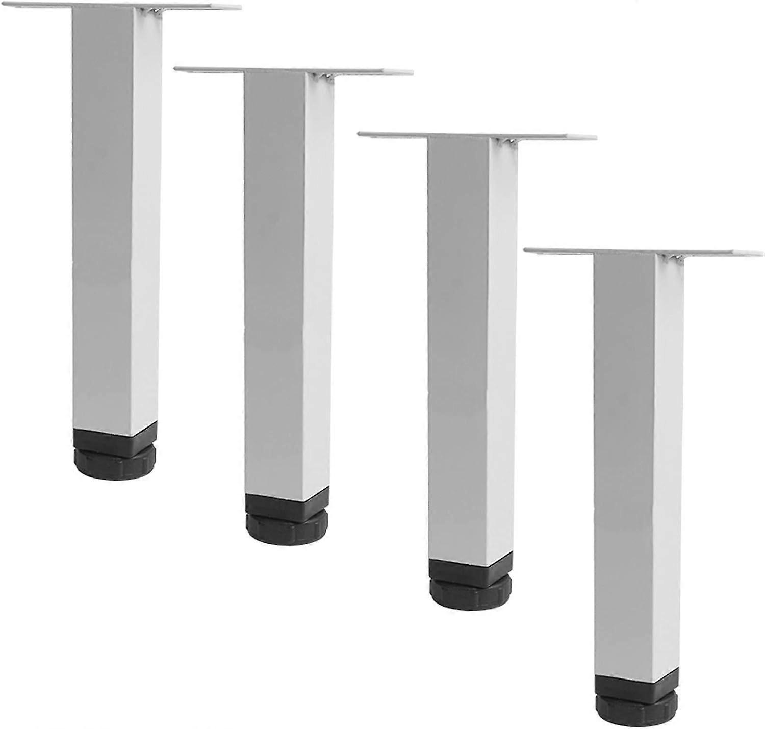4er-set Möbelfüße, Sofafüße, Metallfüße Für Verstellbare Lattenroste, Stahlbettfüße, Bettgestellzubehör (schwarz, 1-20 Cm, 7,9 Zoll, Weiß)