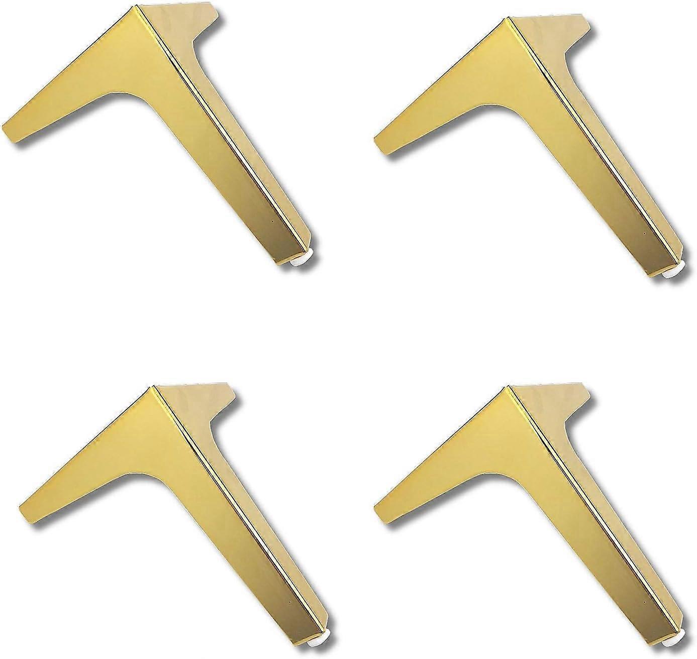 Set Mit 4 Dreieckigen Möbelbeinen, Ersatz-tischfüße Aus Metall, Sofabeine, Diy-zubehör (schwarz 10 Cm - 15 Cm - Gold)