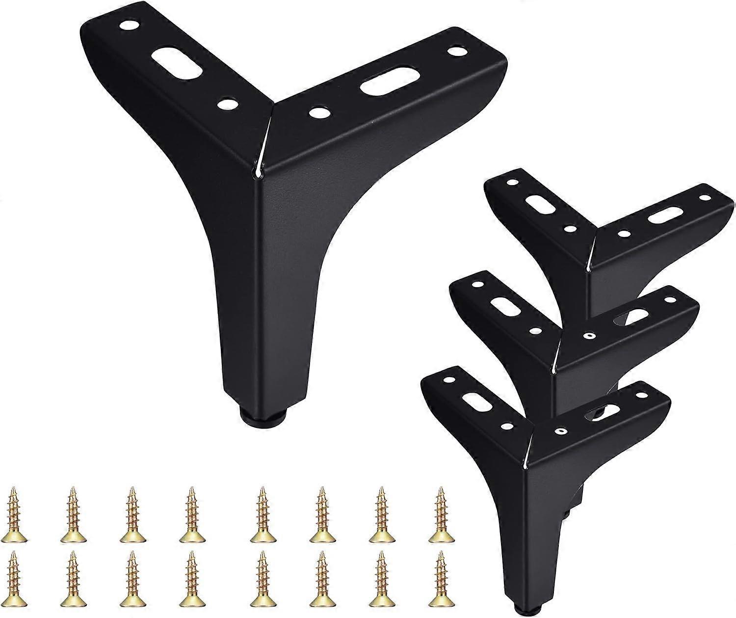 Verstellbare Schrankbeine, 4 Stück Goldene Beine Für Möbel, Robuste Sofa- Und Tischbeine Aus Metall Im Modernen Diamant-design, Diy-ersatz, Dreieck, Fu-3,54 X 3,15 X 4 Zoll, Schwarz