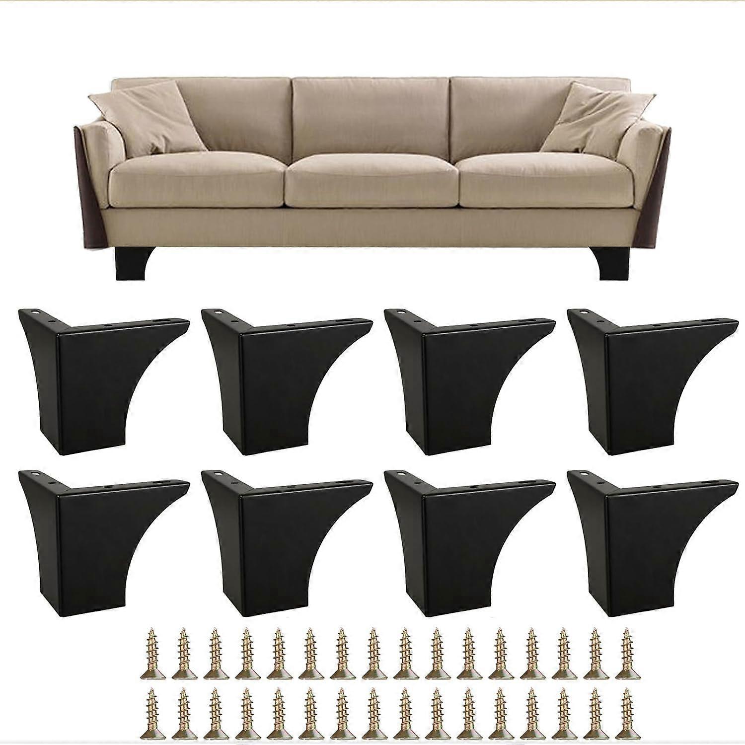 Verstellbare Schrankfüße, 10 Cm (4 Zoll), Schwarze Metalldreieck-möbelfüße, 8er-set, Moderne Dreieckige Möbelfüße Zum Selberbauen, Ersatz Für Schränke Und Kleiderschränke – Viersitzer