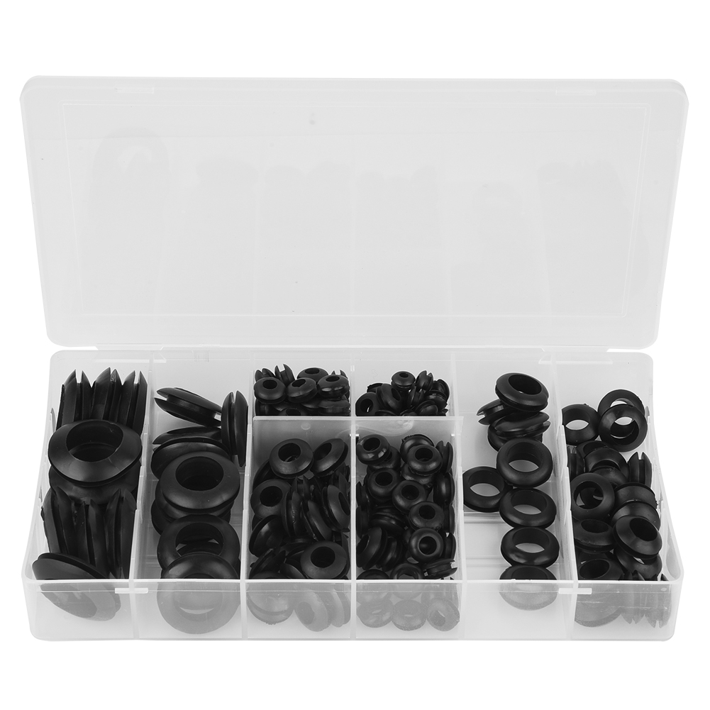 200 Stück Schwarze Gummidichtungsringe Für Elektrische Kabel Und Drähte, Gemischte Größen Von 3/16" Bis 3/4