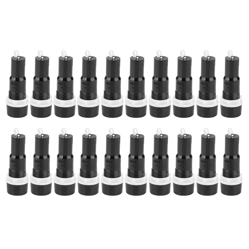 20 Stück Mf-527 Sicherungshalter 5x20mm Schwarzes Gehäuse Zum Sicherungsschutz