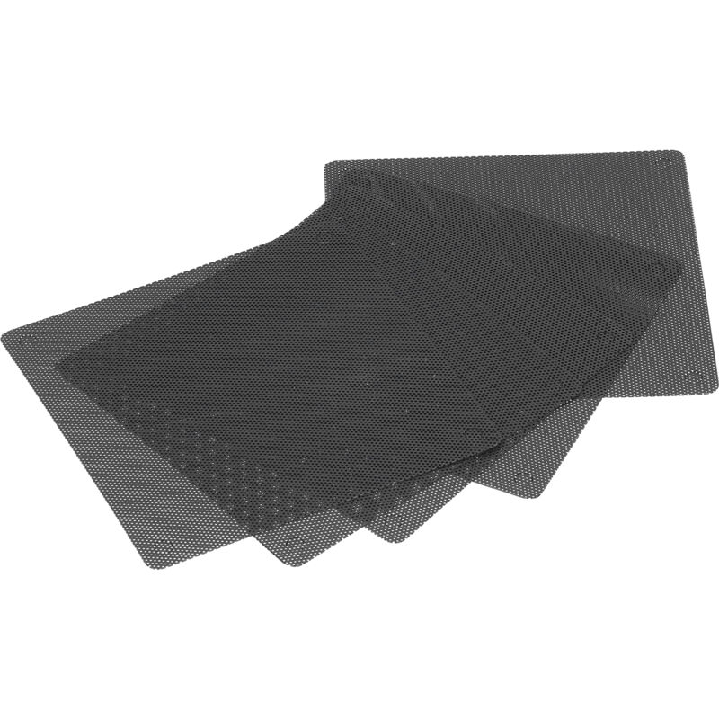 5-teiliges Set Pc-staubschutzhüllen, 12 Cm Schwarzer Pvc-luftfilter Für Computerlüfter