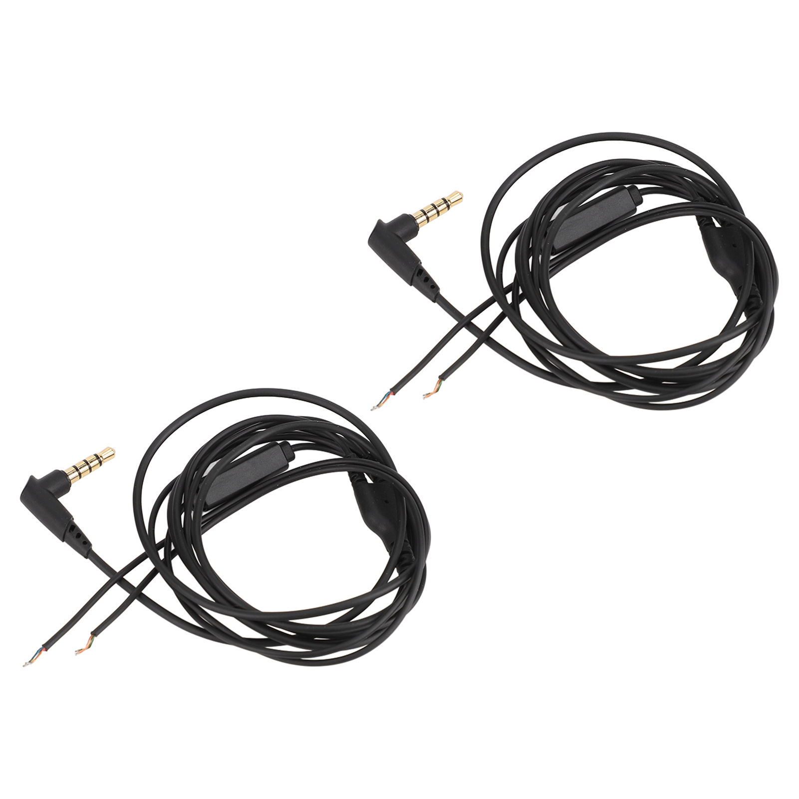 3,5-mm-audio-reparaturkabel Mit Mikrofon, 1,2 M, Sauerstofffreies Kupfer Für Diy-kopfhörer – 2er-pack