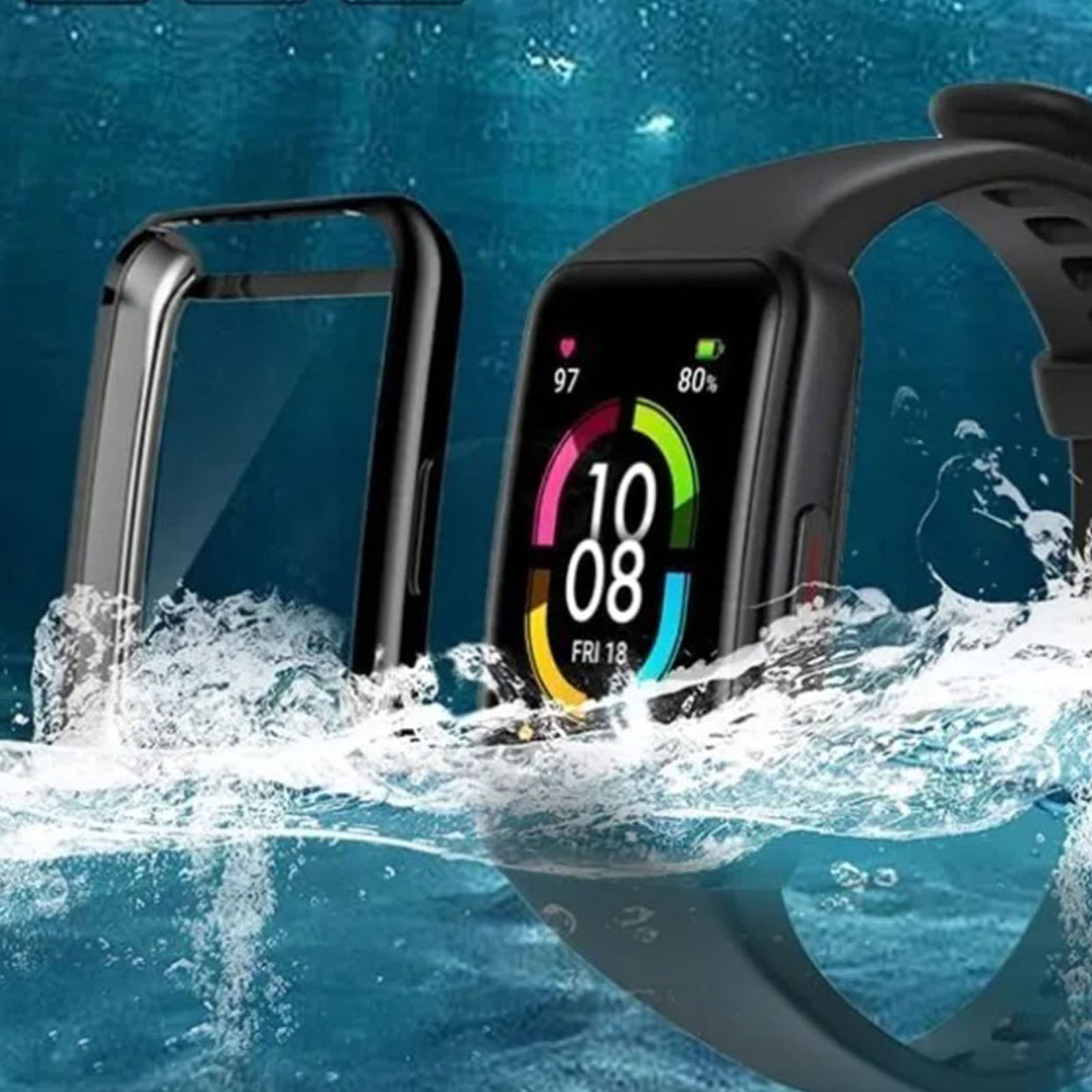 Schutzhülle Aus Weichem Tpu Für Honor Band 6 Smartwatch, Huawei Band 6/7/6 Pro – Schwarz