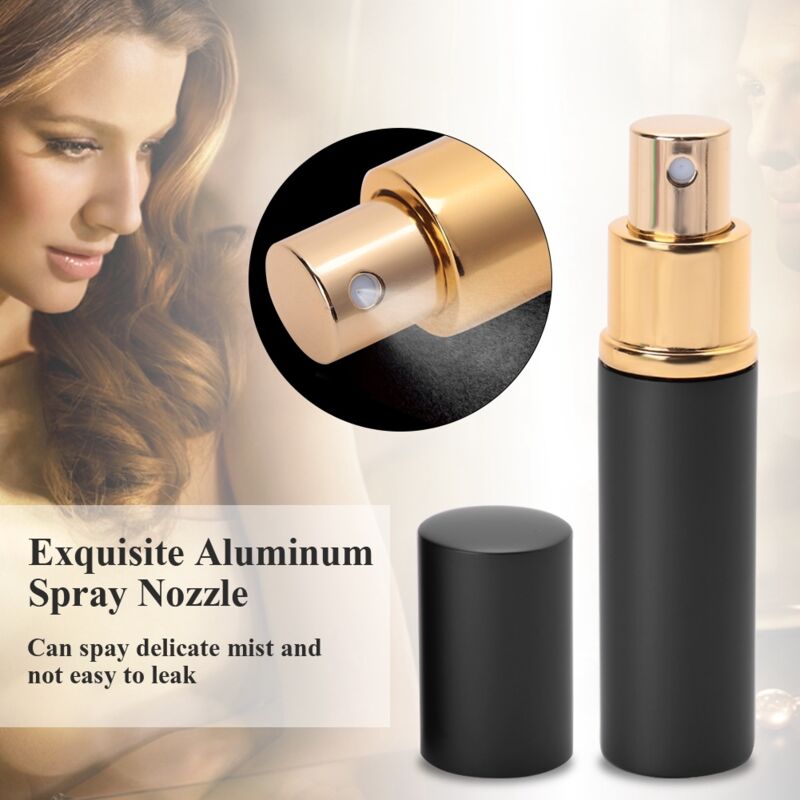 10 Ml Nachfüllbare Parfümflasche, Tragbar, Leerer Zerstäuber, Schwarz