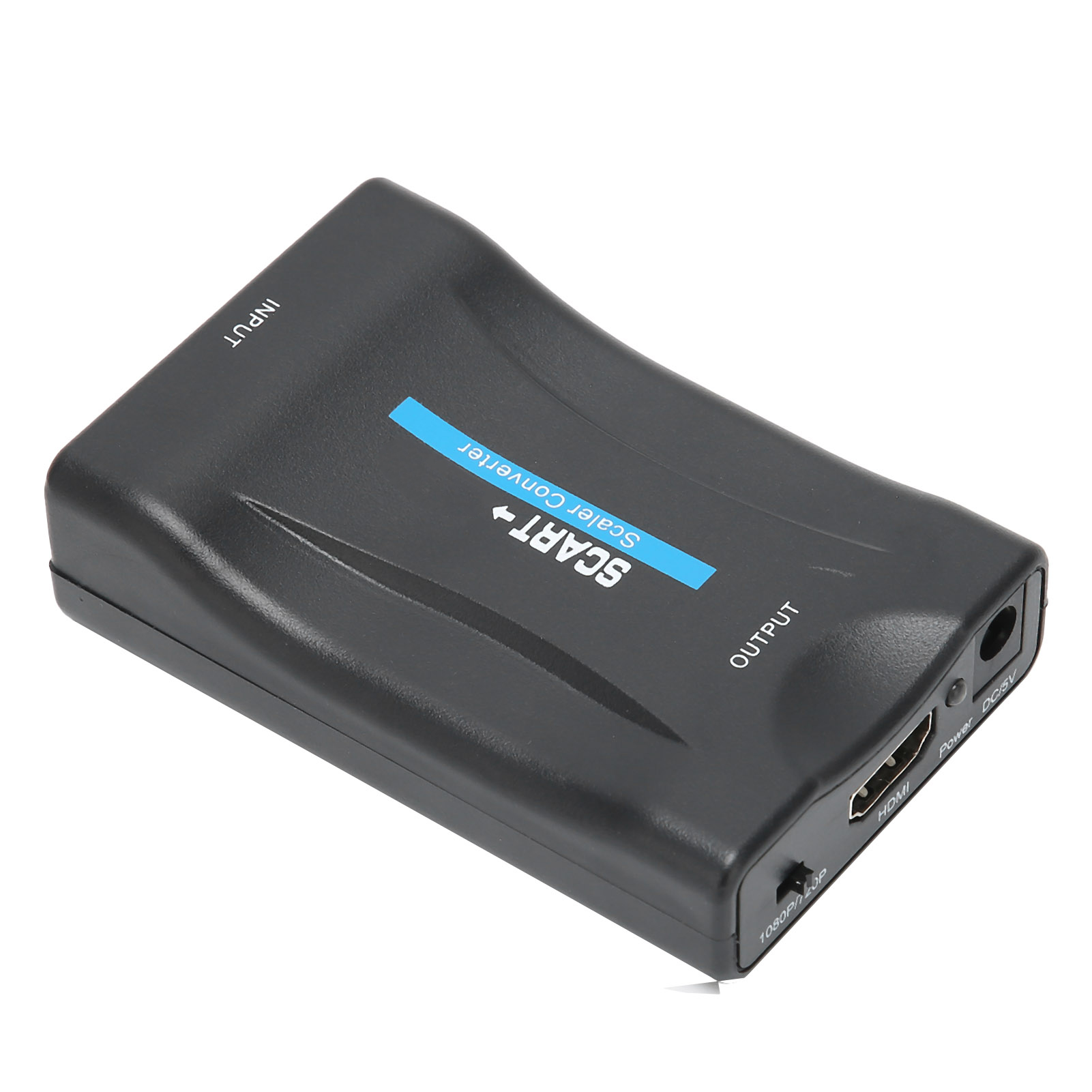 Schwarzer 1080p Hdmi Scart-adapter – Hd-audio-video-konverter Für Fernseher