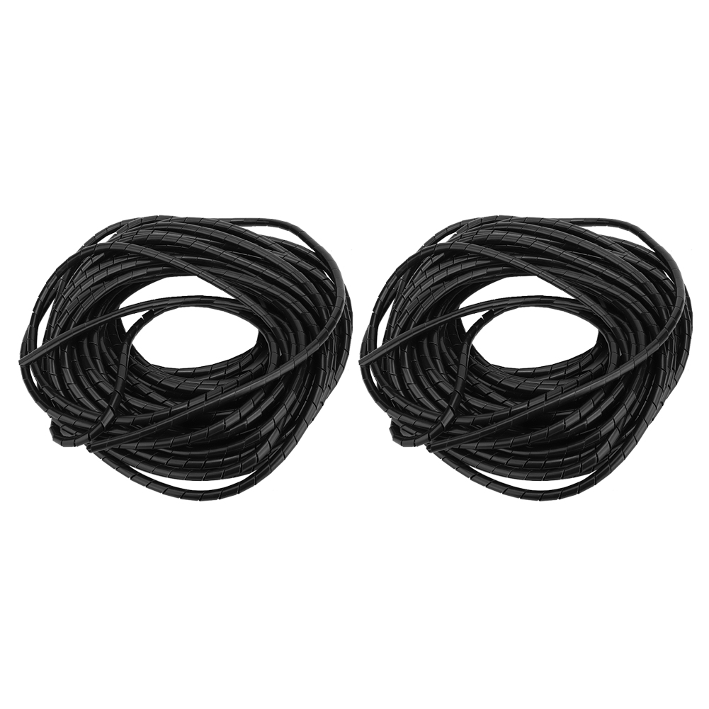 Spiralkabelschutzschlauch Für 6-mm-kabel, 2er-pack, Schwarz