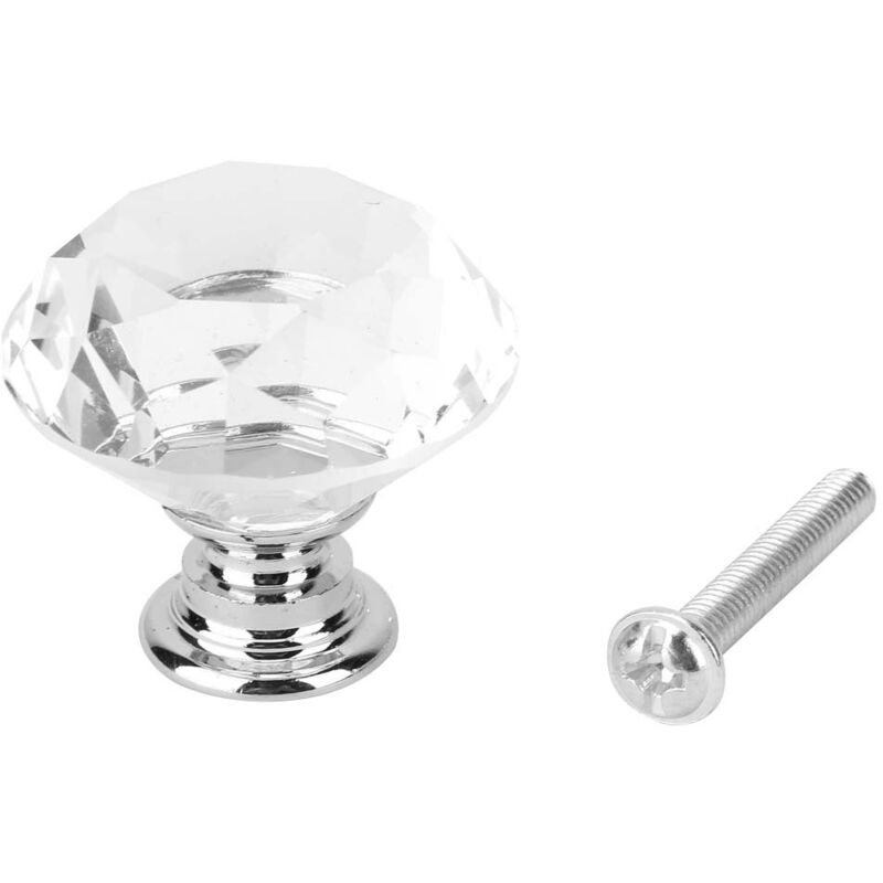 30 Mm Diamantkristallgriff Für Küchen- Und Badezimmermöbel (transparent)