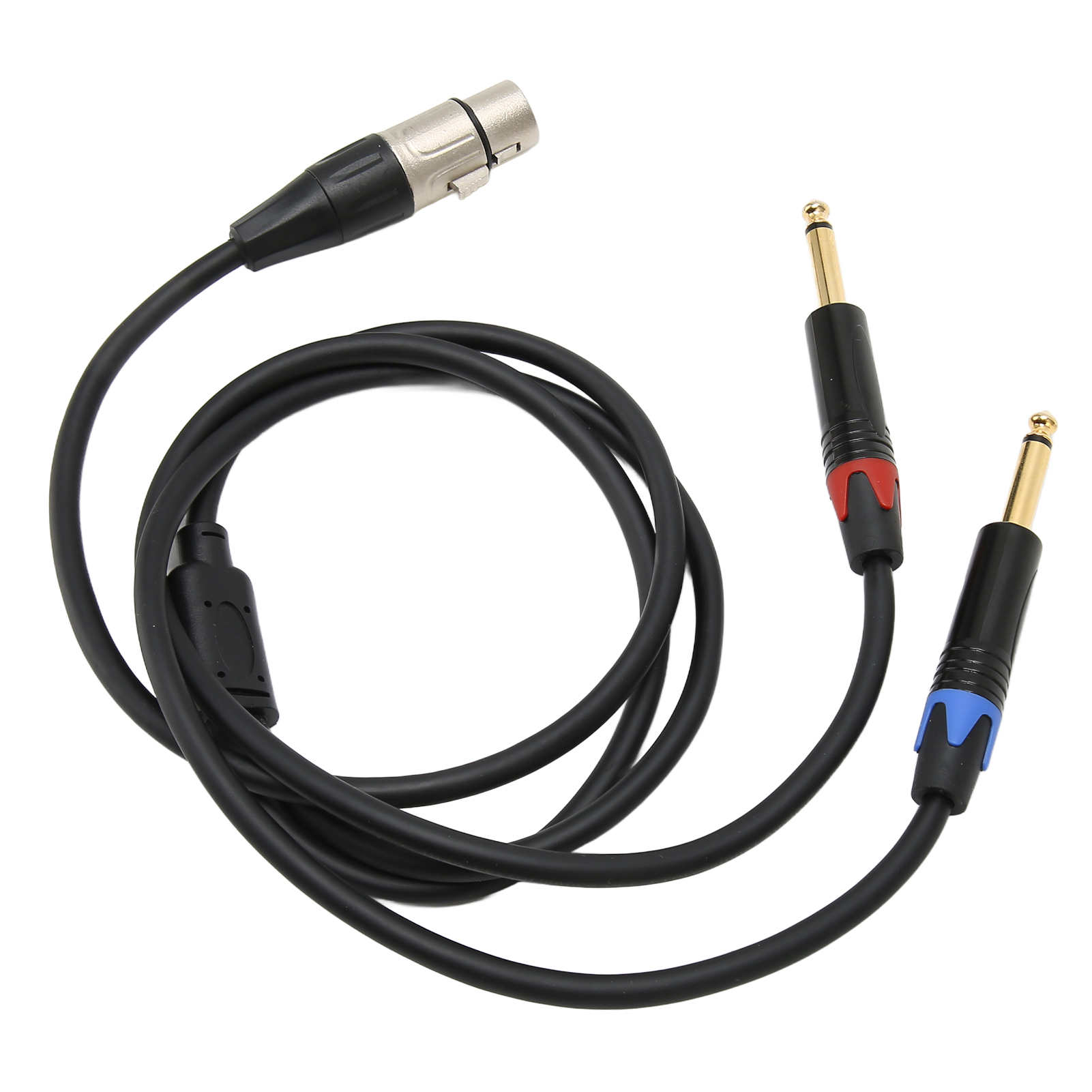 Y-splitter-kabel, 6,35-mm-doppelstecker Auf 2 Xlr-buchsen, 24 Karat Vergoldet – Audioadapter, 2 M / 6,6 Fuß