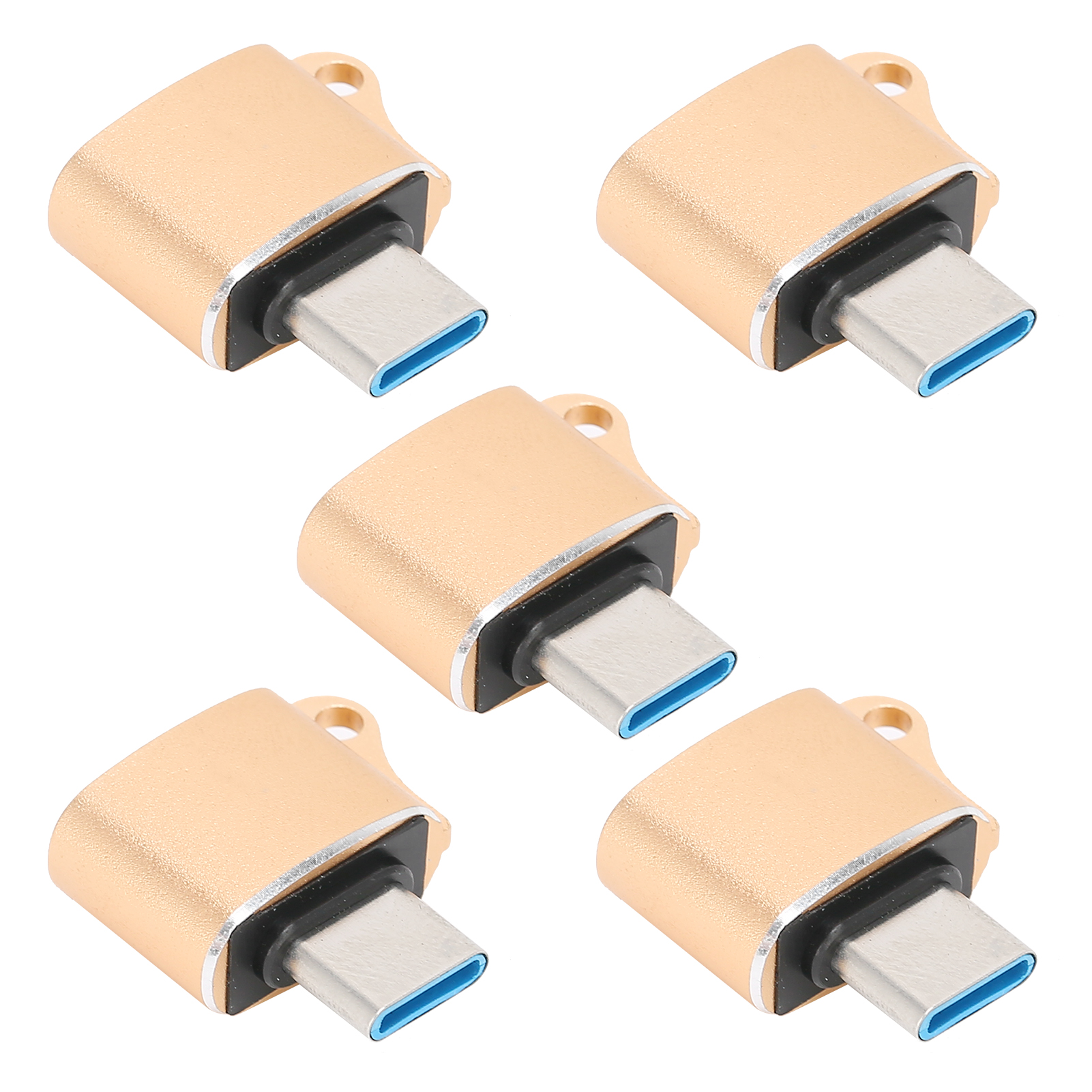 Otg-usb-c-auf-usb-2.0-adapter, 5 Stück, Vergoldeter Datenkonverter Für Smartphones Und Tablets