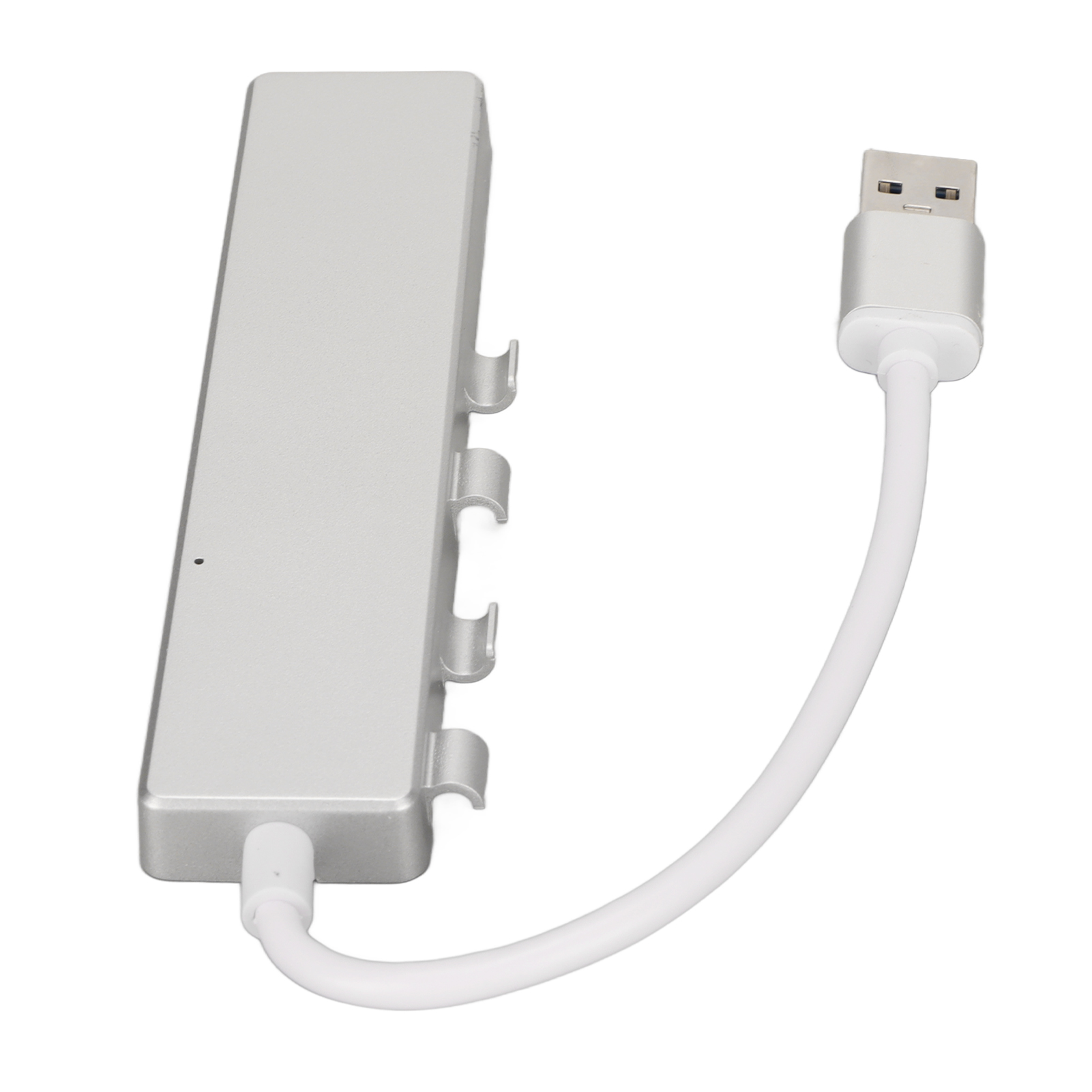 4-port-usb-3.0-hub Mit Usb-c-stromversorgung Und Silberfarbenem Metallic-design