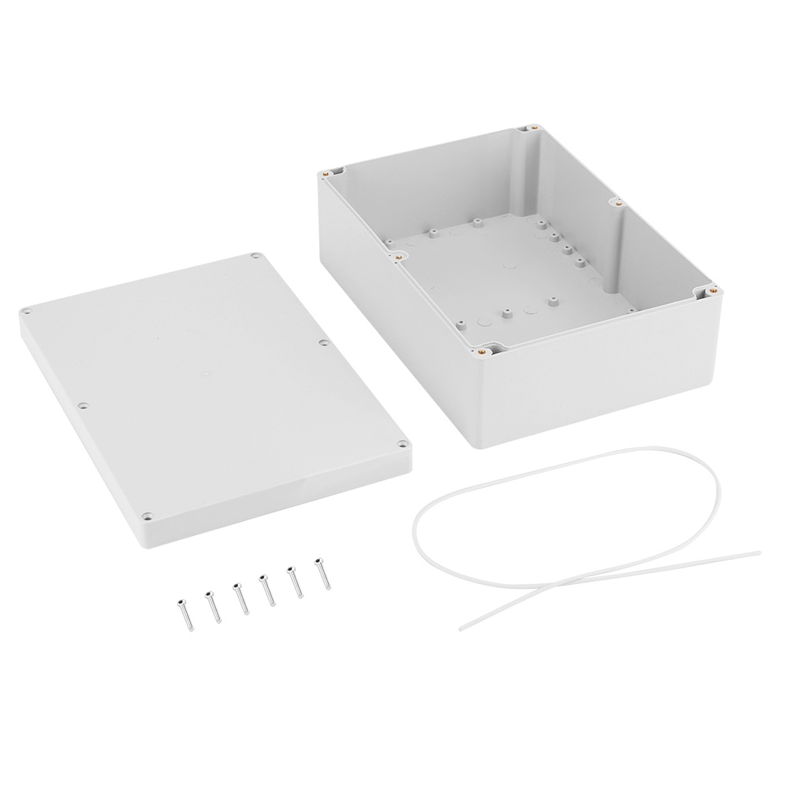 Weißes, Wasserdichtes Schutzgehäuse (263 X 185 X 95 Mm) Für Elektronikgehäuse Und Diy-projekte