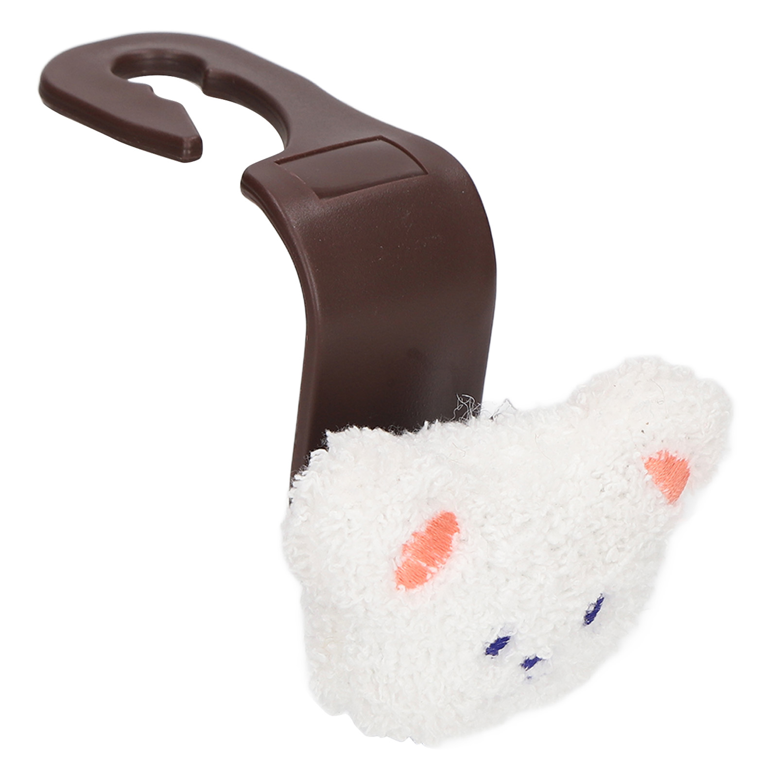 Tragbare Kopfstütze Für Autositze, Niedlicher Teddybär Zum Aufhängen, Zubehör Für Babyflasche Und Lätzchen, Weißes Design