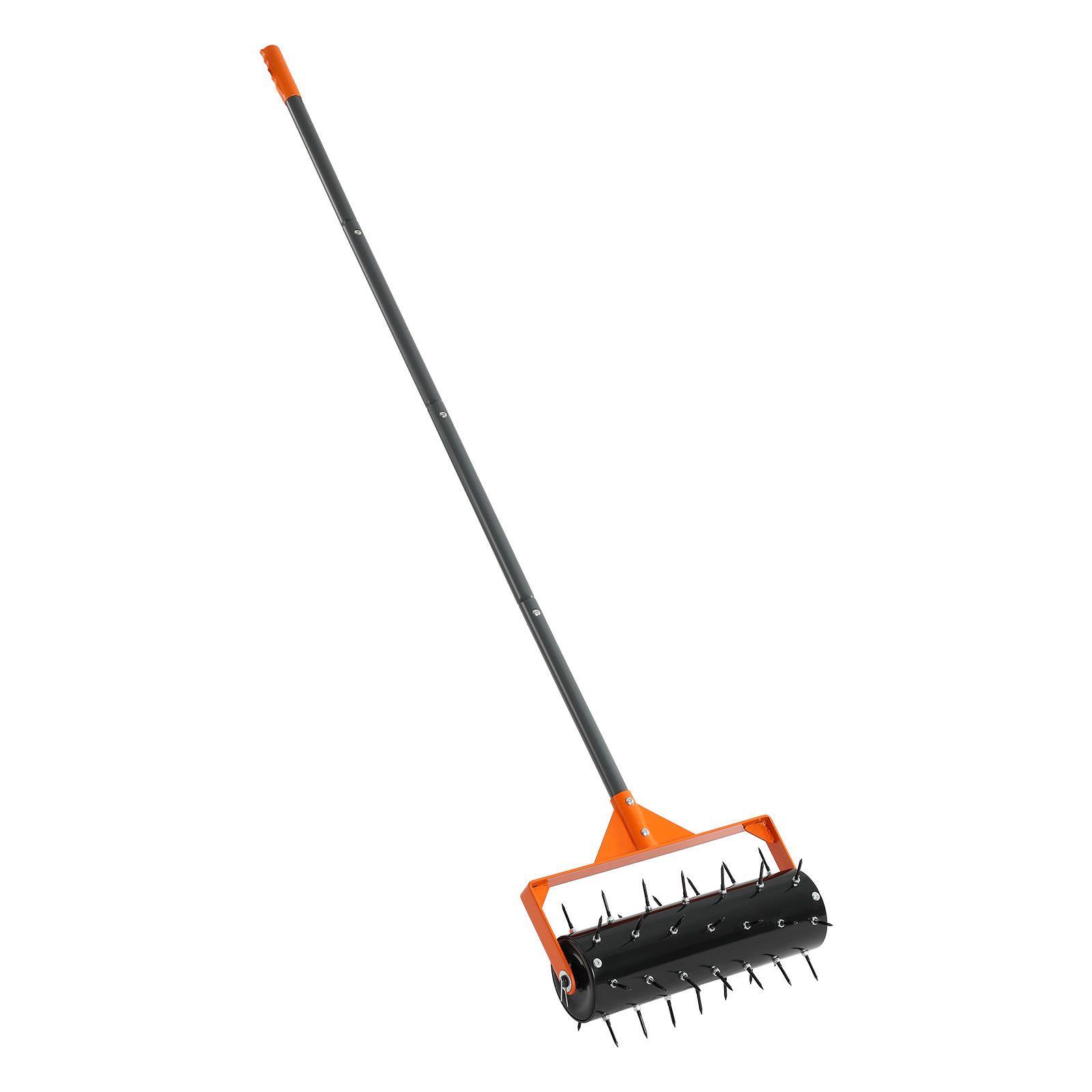Mophorn Manuelle Rasenlüfter-walze Mit 42 Eisen-spikes, 5,5 Cm Breiter Platte Und Langem Griff, Werkzeug Zur Bodenbelüftung Für Verdichtete Böden, Ideal Für Rasenpflege Im Garten Und Hof, Schwarz