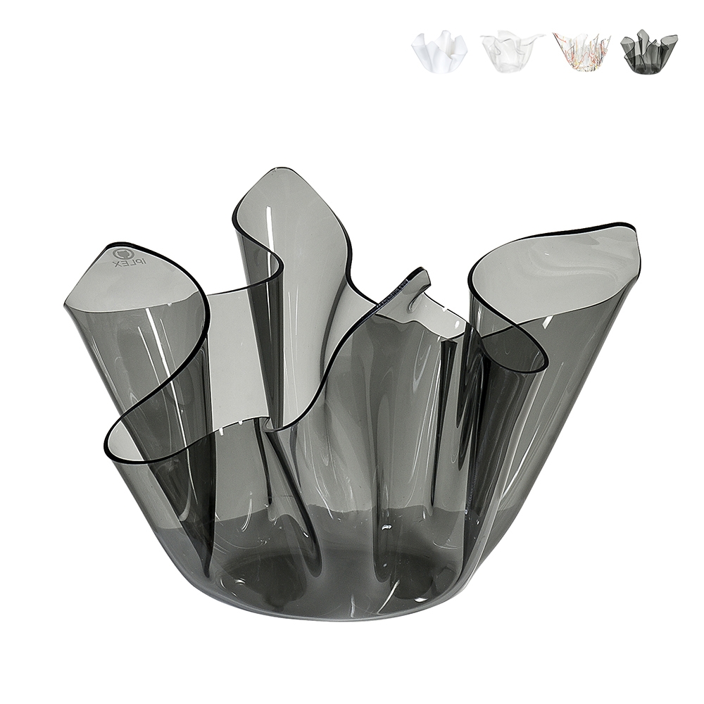 Blumentopf Für Innenräume Aus Transparentem Plexiglas Eisbehälter Drappeggi - Rauchtransparent