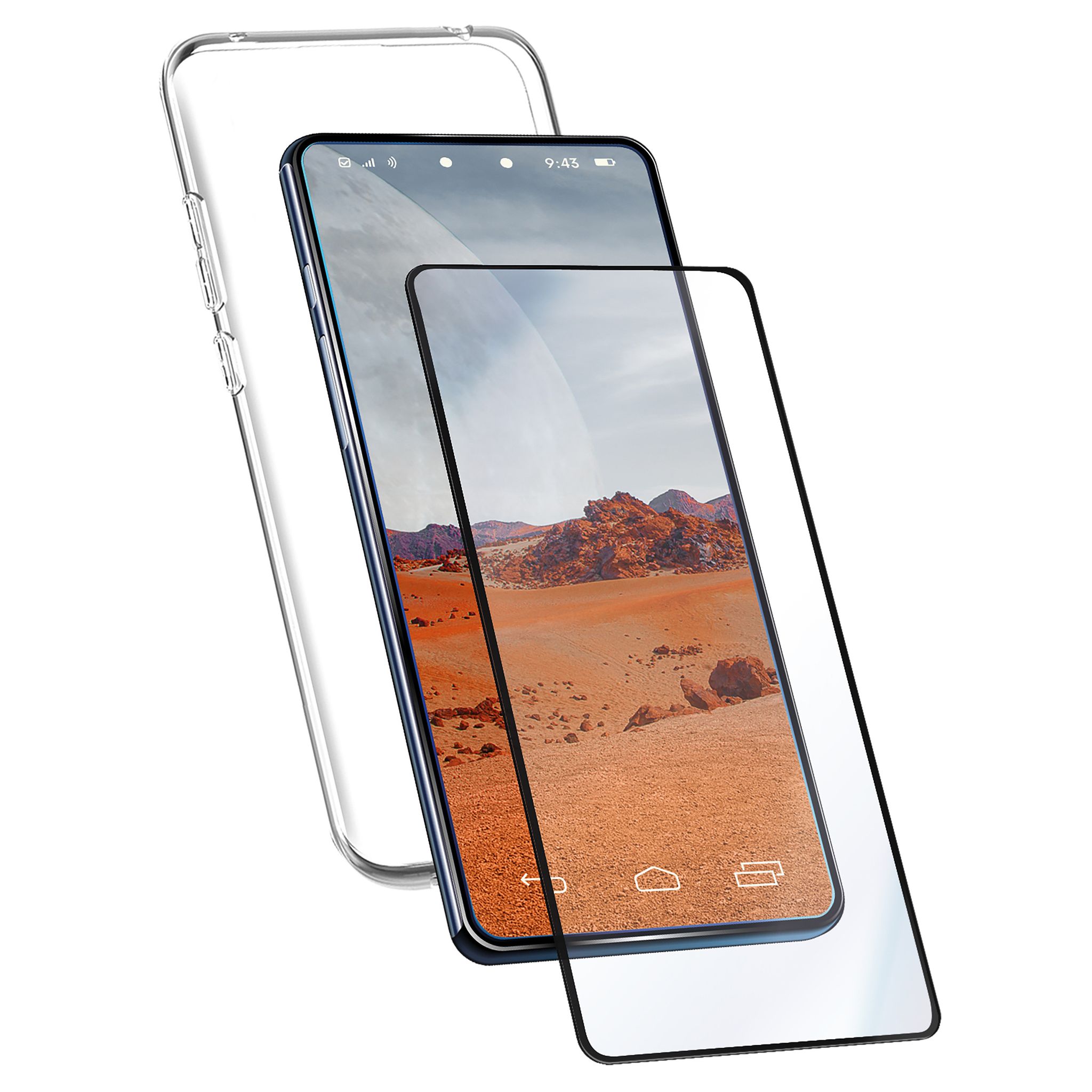 Myway Case Compatible With Honor X6 + Flach Gehärtetes Glas Bildschirmschutz
