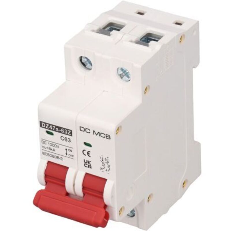 Eosnow – Dc 2p 1000v 63a Bipolarer Leitungsschutzschalter – Ip65 Wasserdicht – Din-schienenmontage – Schnelltrennschalter Bei Kurzschluss