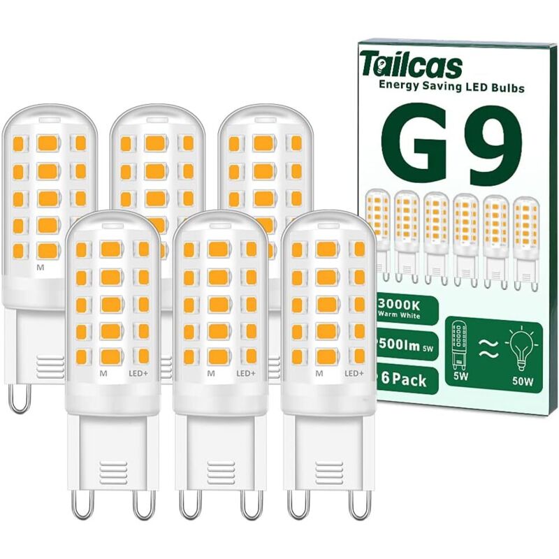 Stück Weiße G9 Led-lampenperlen, Kleine G4-glühbirne, Hohe Helligkeit, Energiesparende Lichtquelle, 220 V Hochspannung, Keramik-maiskolbenlampe