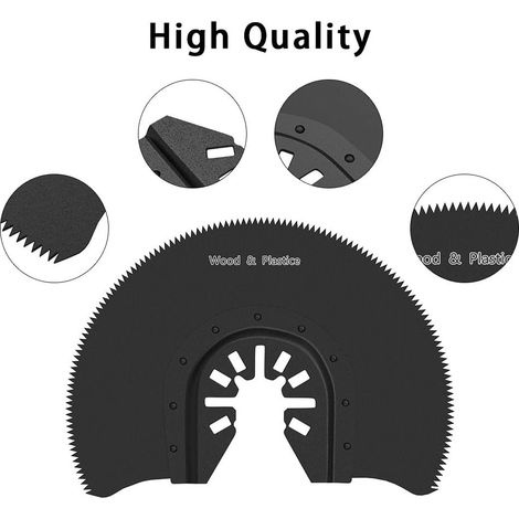 5 Stück Metallsegment-sägeblätter, Universelle Hartmetall-halbkreis-oszillationssägeblätter Zum Schneiden Von Holz, Kunststoff, Metall Und Zum Schneiden Von Öffnungen