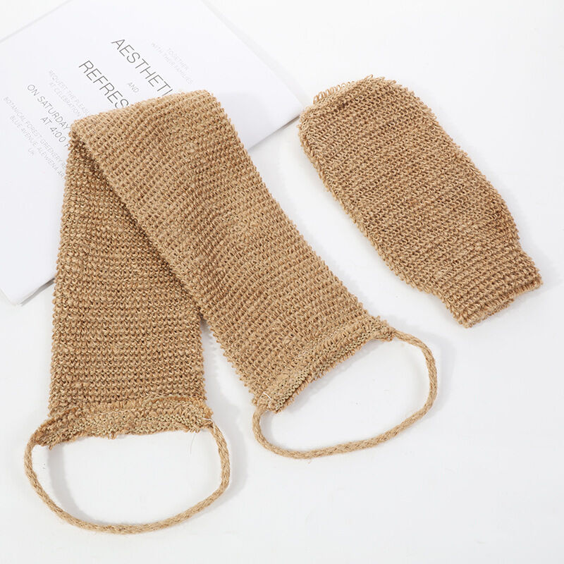 Naturhaarhandschuhe Mit Hanf-rückenschrubberband, Peelinghandschuh, Peelingschwamm, Badeaccessoires, Rückenschaber, Hammam-reinigung Und Rücken- Und Körperdusche Für Männer Und Frauen