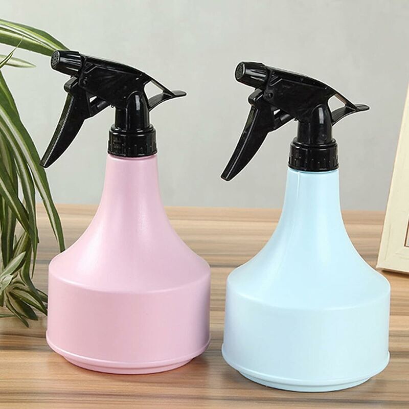 2 Stück 600ml Kunststoff-sprühflaschen, Leere Pumpsprühflaschen Für Pflanzen, Sprühflaschen Für Reinigung, Gartenarbeit Und Schönheit (rosa, Blau)