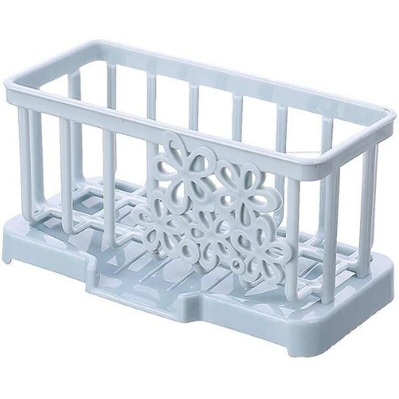 1 Packung Blauer, Fünfblättriger Blumenhalter Aus Kunststoff, Aufbewahrungsbox Für Arbeitsplattenreiniger, Halter Für Wasserfilter In Der Küche