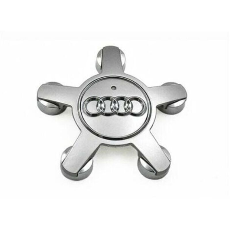 Forehill – Satz Mit 4 Audi 135-mm-radnabenkappen – Silbernes Abs – Emblem-ersatz Für A4, A5, A6, S6, R8, Rs4, Rs6, Tt, Q5, Q7 – 4f0601165