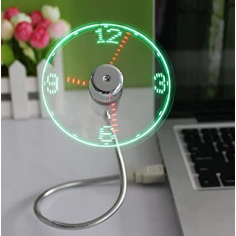 Bdd Usb-laptop-lüfter, Led-smart-uhr-lüfter, Kleiner Blinkender Wortlüfter
