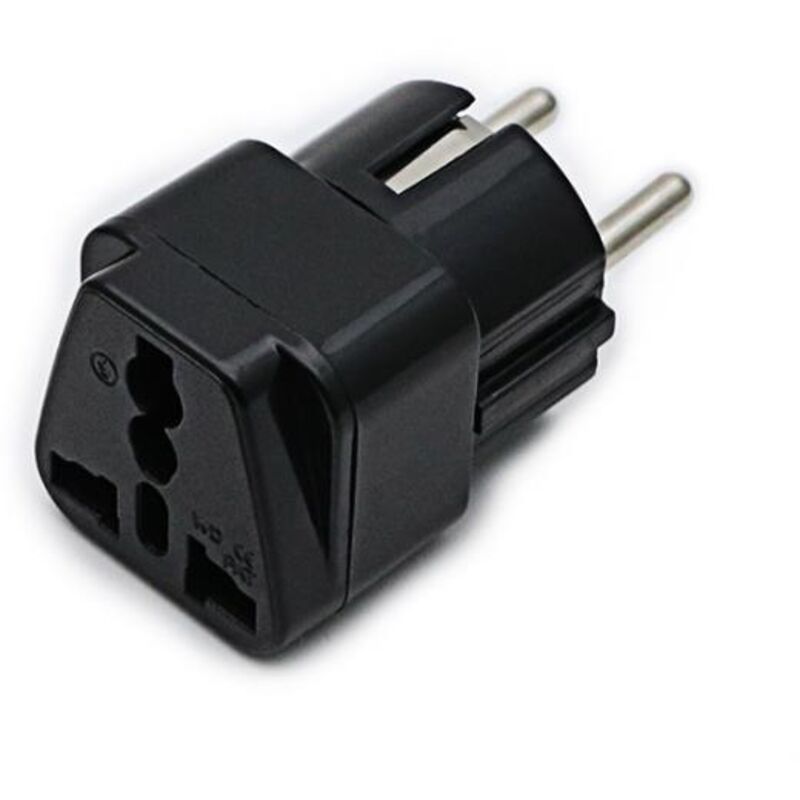 Bdd Universal-eu-steckeradapter, Internationaler Stecker-zu-eu-stecker-konverter, 250-v-reiseadapter, Schwarz