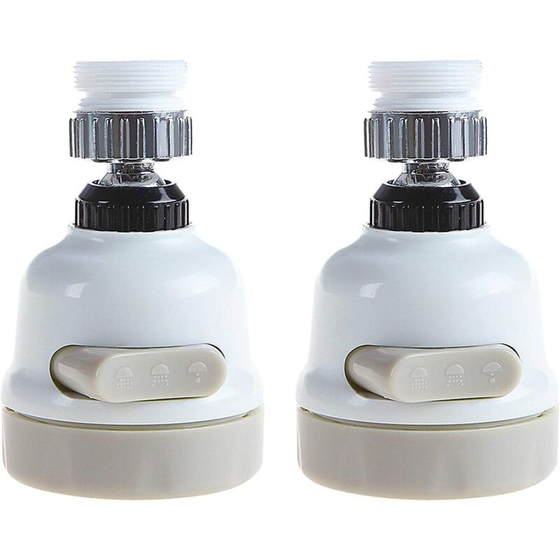 2 Stück Verstellbarer Sprühkopf Und 360°-sprühkopf Mit Wassersparendem Spritzschutz, Verstellbarem Filter, Belüfter, Diffusor Und Sprühgerät