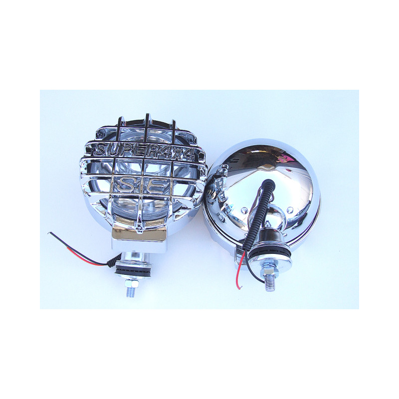 2er-set Universal-halogen-scheinwerfer Mit Schutzgitter Ø 16,8 Cm 12v 55w
