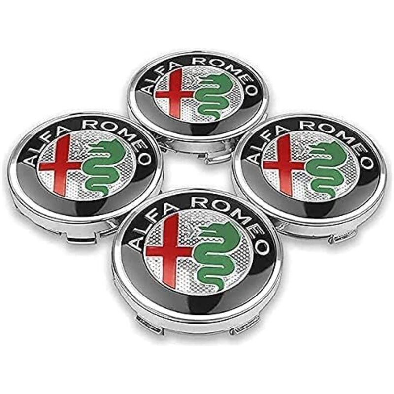 Set Mit 4 60-mm-mittelkappenverkleidungen Für Alfa Romeo Giulietta Spider Gt Giulia Mito 147/156/159/166 Stelvio, Styling-zubehör Mit Auto-logo