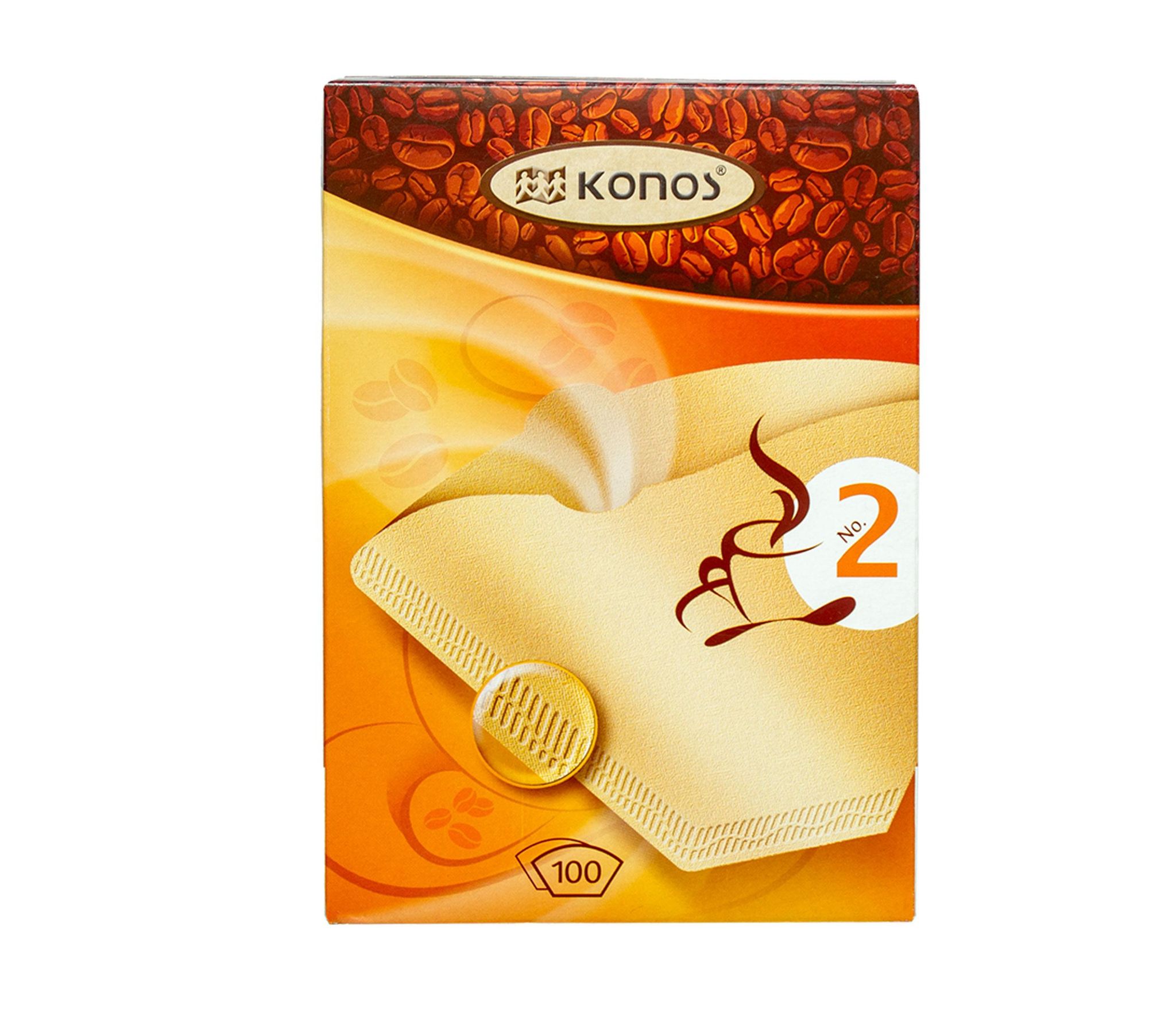 No-name Kaffeefilter Konos Braun Größe 2 Paket Mit 100 Filtern