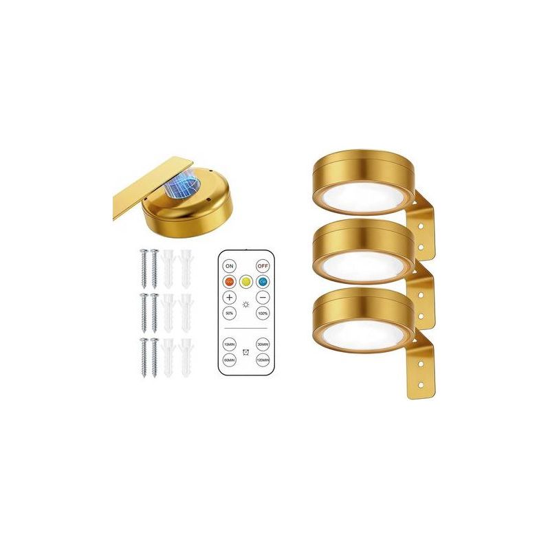 3-teiliges Magnetisches Bilderleuchten-set Mit Fernbedienung, Wiederaufladbare Kabellose Led-bilderleuchten, 3 Farben Und Timerfunktion, Wandleuchte Für Bilderrahmen, Gemälde, Vitrinen Und Schränke