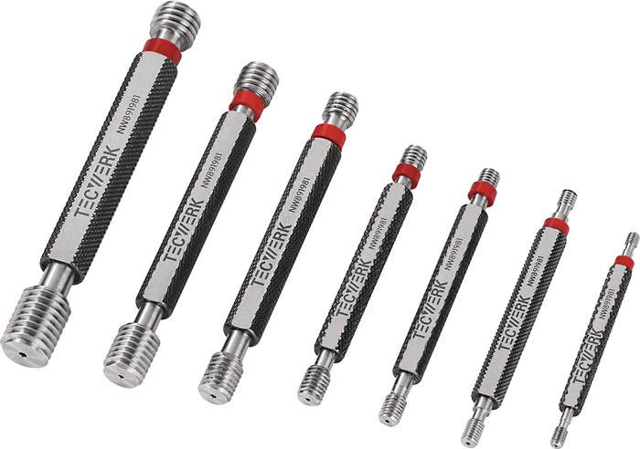 Tecwerk Grenzgewindelehrdornsatz 6h Je 1 St.m3,m4,m5,m6,m8,m10,m12 F.m Tecwerk