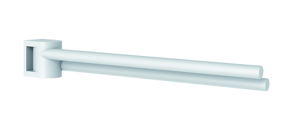 Normbau Nylon Care Handtuchstange Antibac.schwenkbar, Weiß