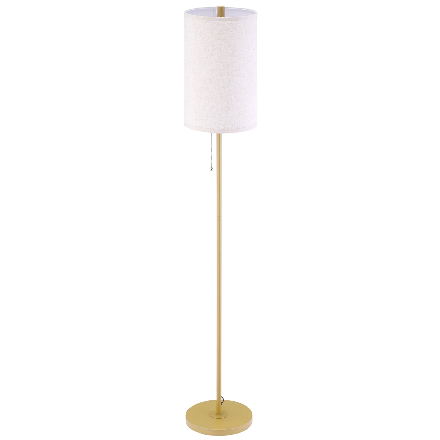 Stehlampe Wohnzimmer Stehleuchte Mit Leinen Lampenschirm Zugkettenschalter Standleuchte Mit Stahlstander E27 Fassung Standlampe Fur Schlafzimmer Cremewei 211502068 211502068