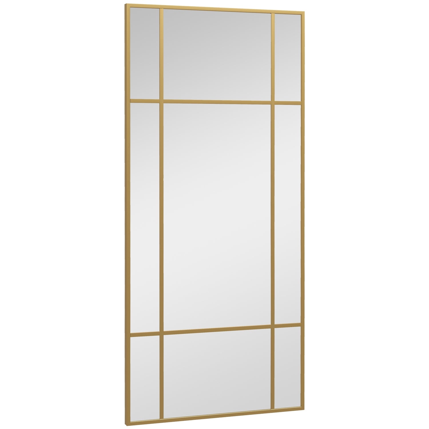 Wandspiegel 110 X 50 Cm Dekorativer Spiegel Mit Metallrahmen Rechteckiger Spiegel Fur Schlafzimmer Badezimmer Gold Aosom 211500078 211500078 211500078