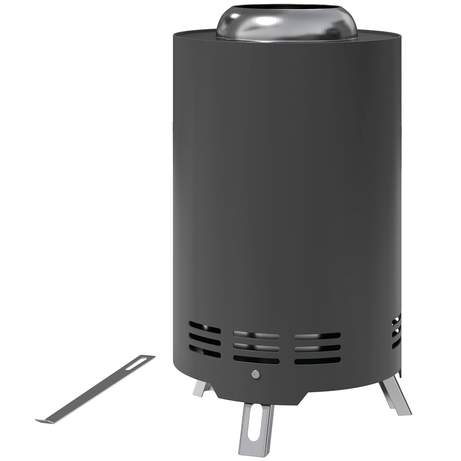 Feuerschale 16x25cm Aus Edelstahl Feuerstelle Mit Schurhaken Rauchfreie Feuerschalen Feuerkorb Fur Garten Balkon Terrasse Outdoor Bbq Camping Grau Aosom 211774169 211774169 211774169 211774169 2117741
