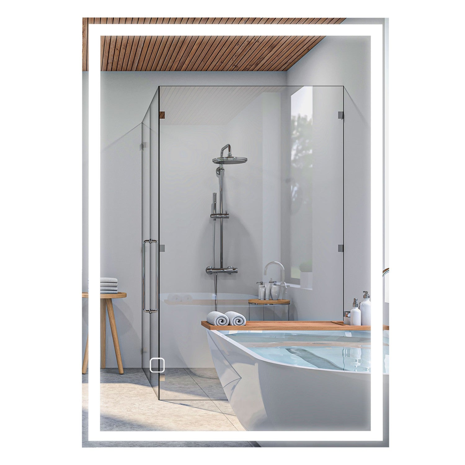 Led Badezimmerspiegel Wandspiegel 80x60cm Beschlagfrei Touchschalter Ip44 202119856 202119856