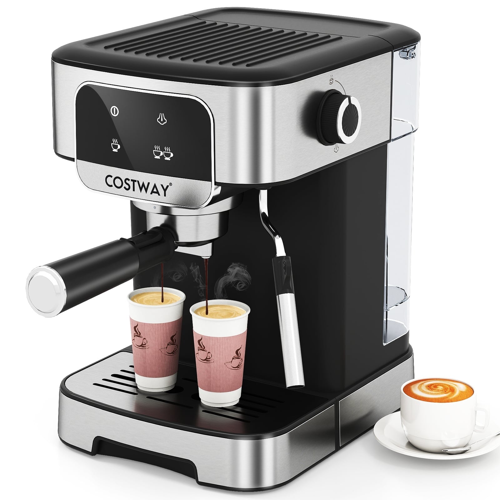 Espressomaschine 20 Bar 1200 W Milchaufschaumer 18 Liter Wassertank 211170417 211170417 211170417